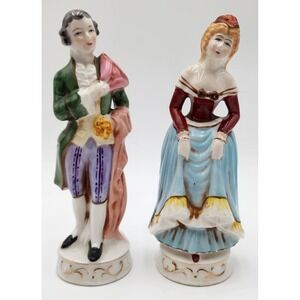 Moriyama Figurine Set Occupied Japan Multicolor Vintage Colonial 1020 EXC